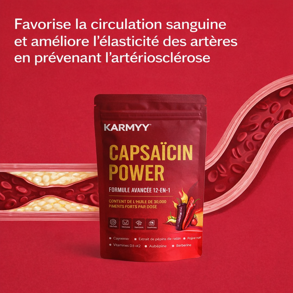 Soutient la Fonction Vasculaire avec Karmyy Capsaicin Softgel