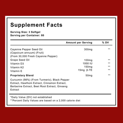Soutenez la fonction vasculaire avec les gélules de capsaïcine Karmyy