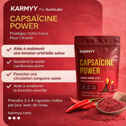 Soutient la Fonction Vasculaire avec Karmyy Capsaicin Softgel